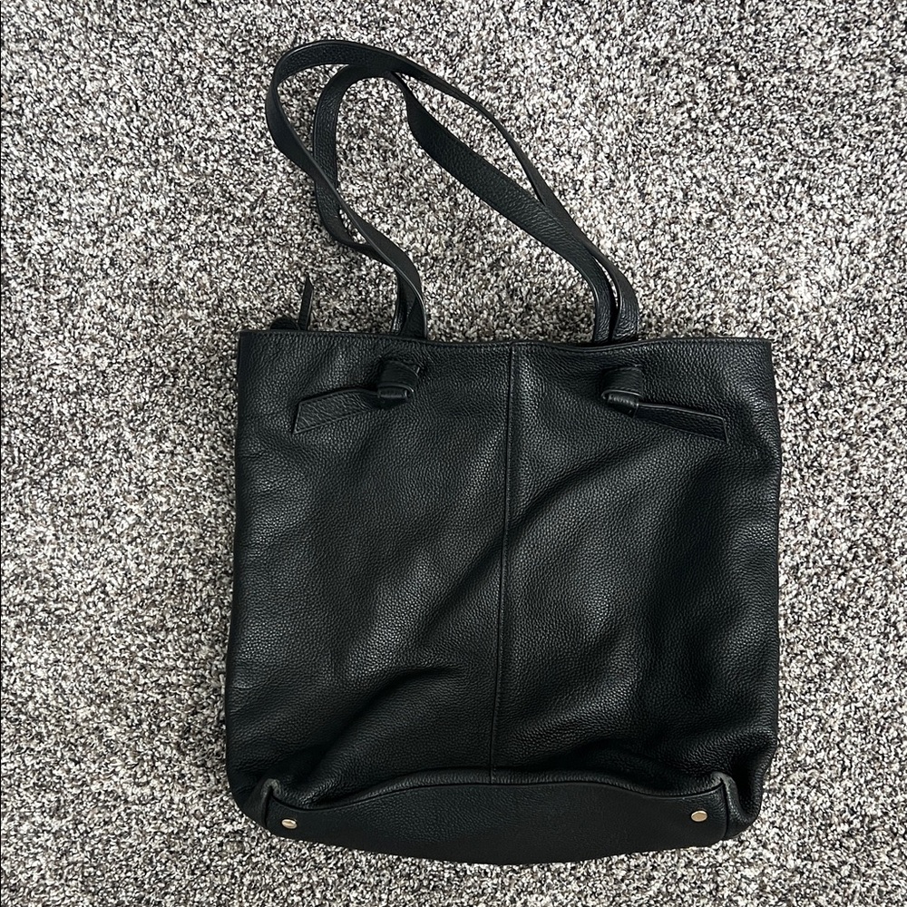 Banana Republic Black Leather Tote